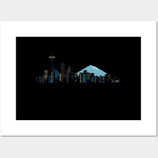 Seattle Skyline Posters and Art